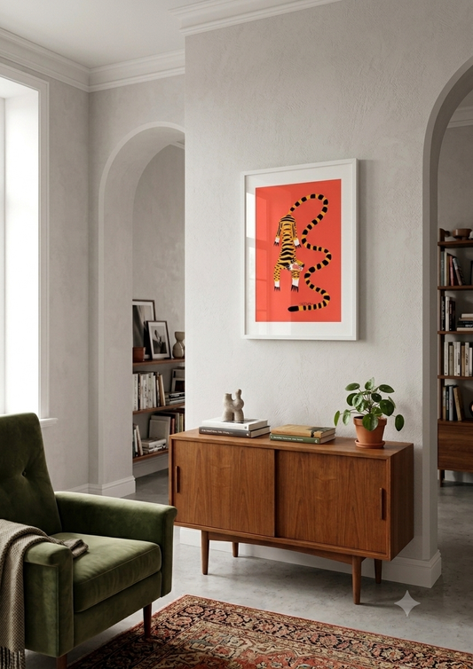 Tiger long tale 40x50cm