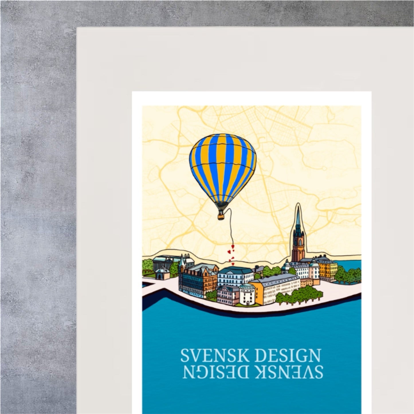 Sveriges hjärta 40x50cm