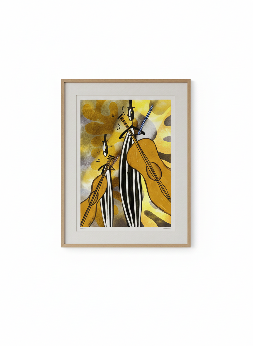 Galjé musikant 40x50cm