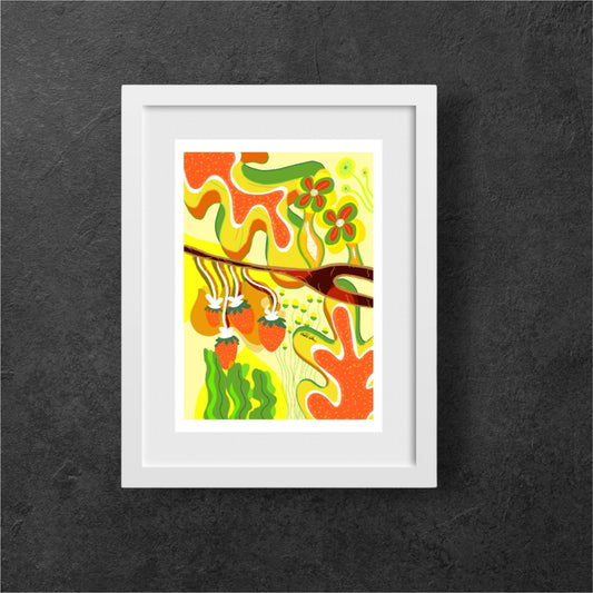 Jordgubbslandet 30x40cm