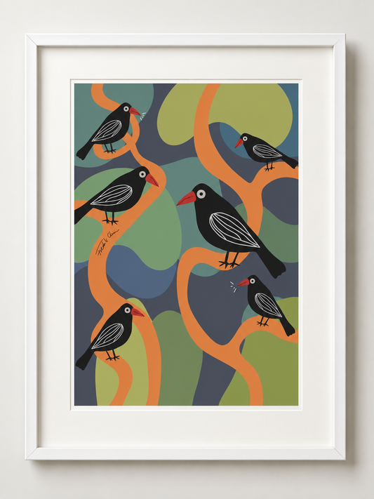 Home birds 40x50cm
